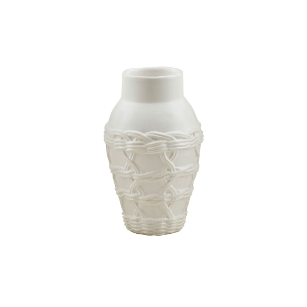 Sleeve Woven Stoneware Bud Vase