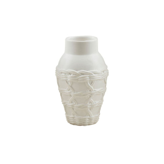 Sleeve Woven Stoneware Bud Vase