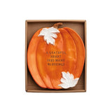 Orange Pumpkin Sentiment Plate