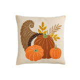 Cornucopia Crewel Pillow
