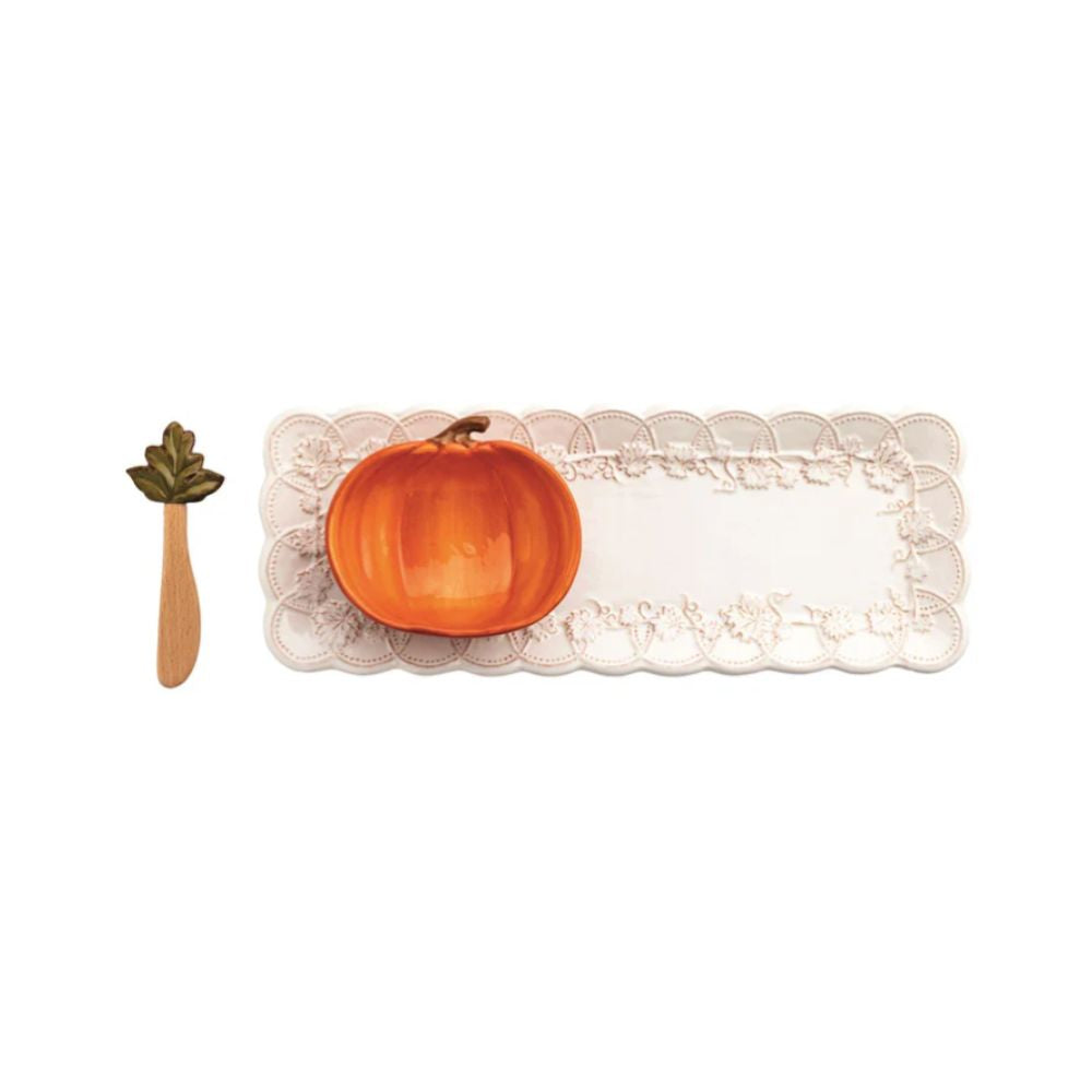 Pumpkin Tray & Dip Set