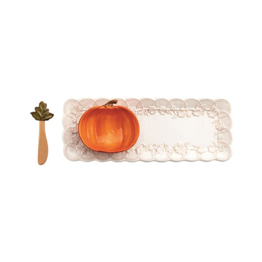 Pumpkin Tray & Dip Set