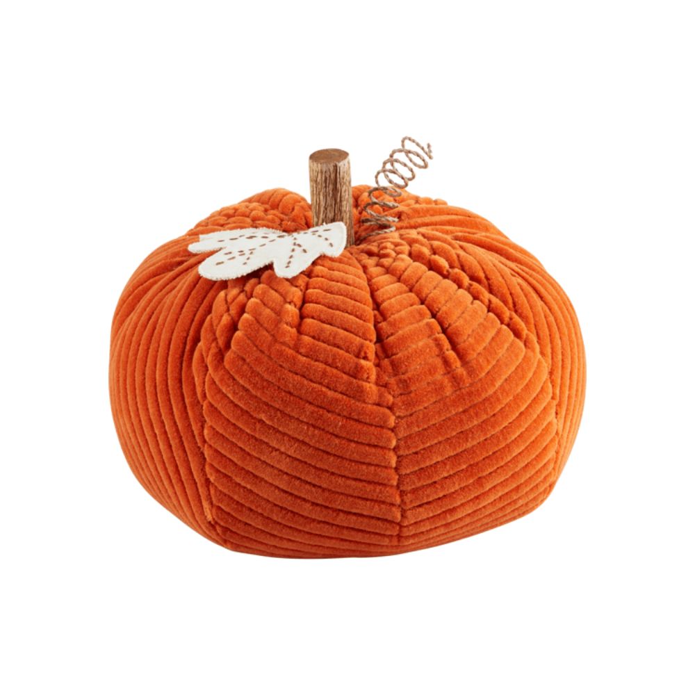 Orange Corduroy Pumpkin Sitter