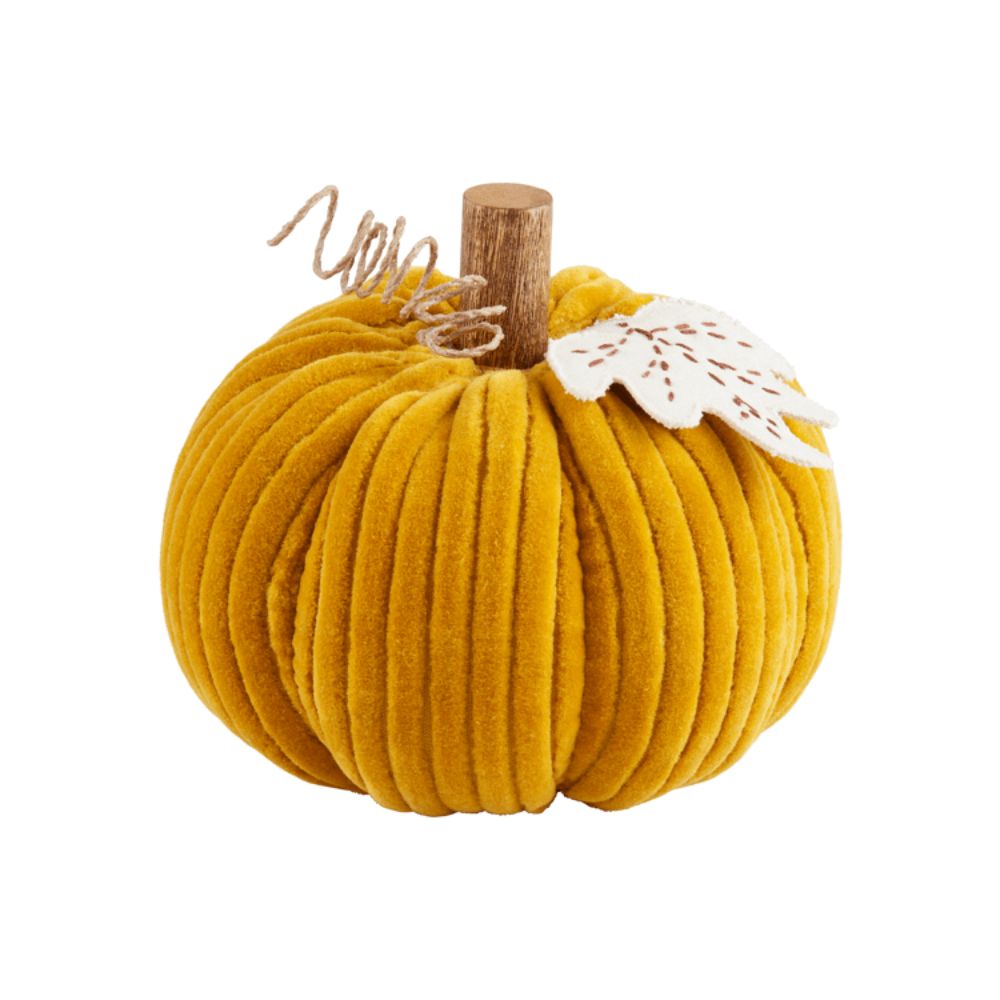 Yellow Corduroy Pumpkin Sitter