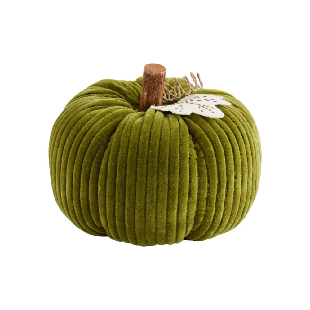 Green Corduroy Pumpkin Sitter