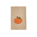 Orange Pumpkin French Knot Towel