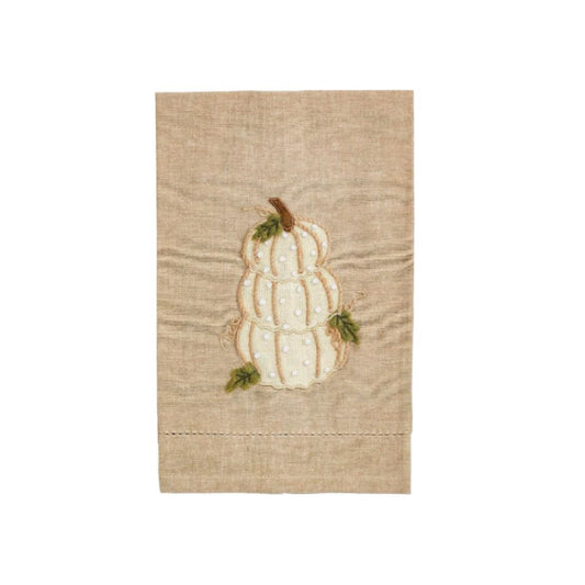 Stacked Pumpkin French Knot Towel