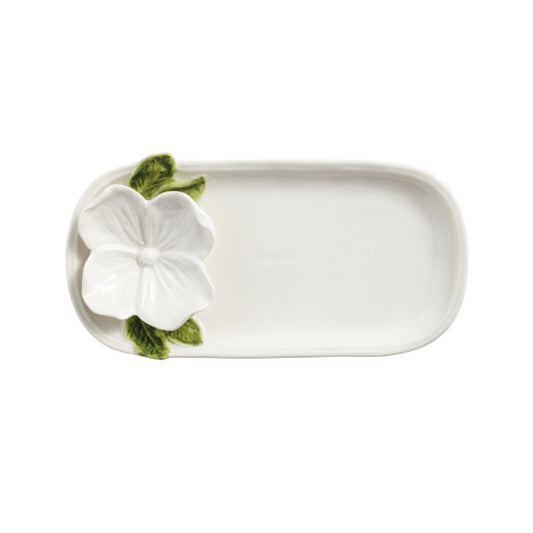 White Flower Everything Plate