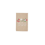 Three Vase Flower Embroidery Towel