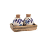 Blue Floral Salt & Pepper Set