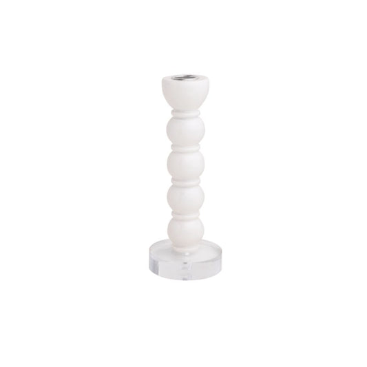 Medium White Resin Taper Holder