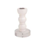 Small White Resin Taper Holder