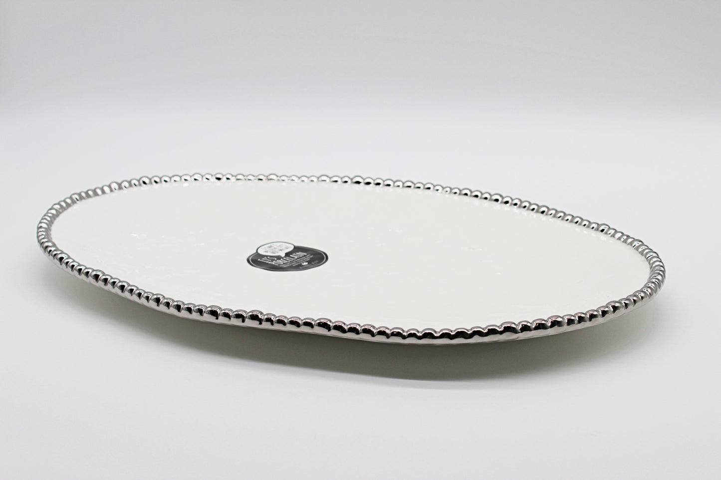 Pampa Bay White Large Oval Pla