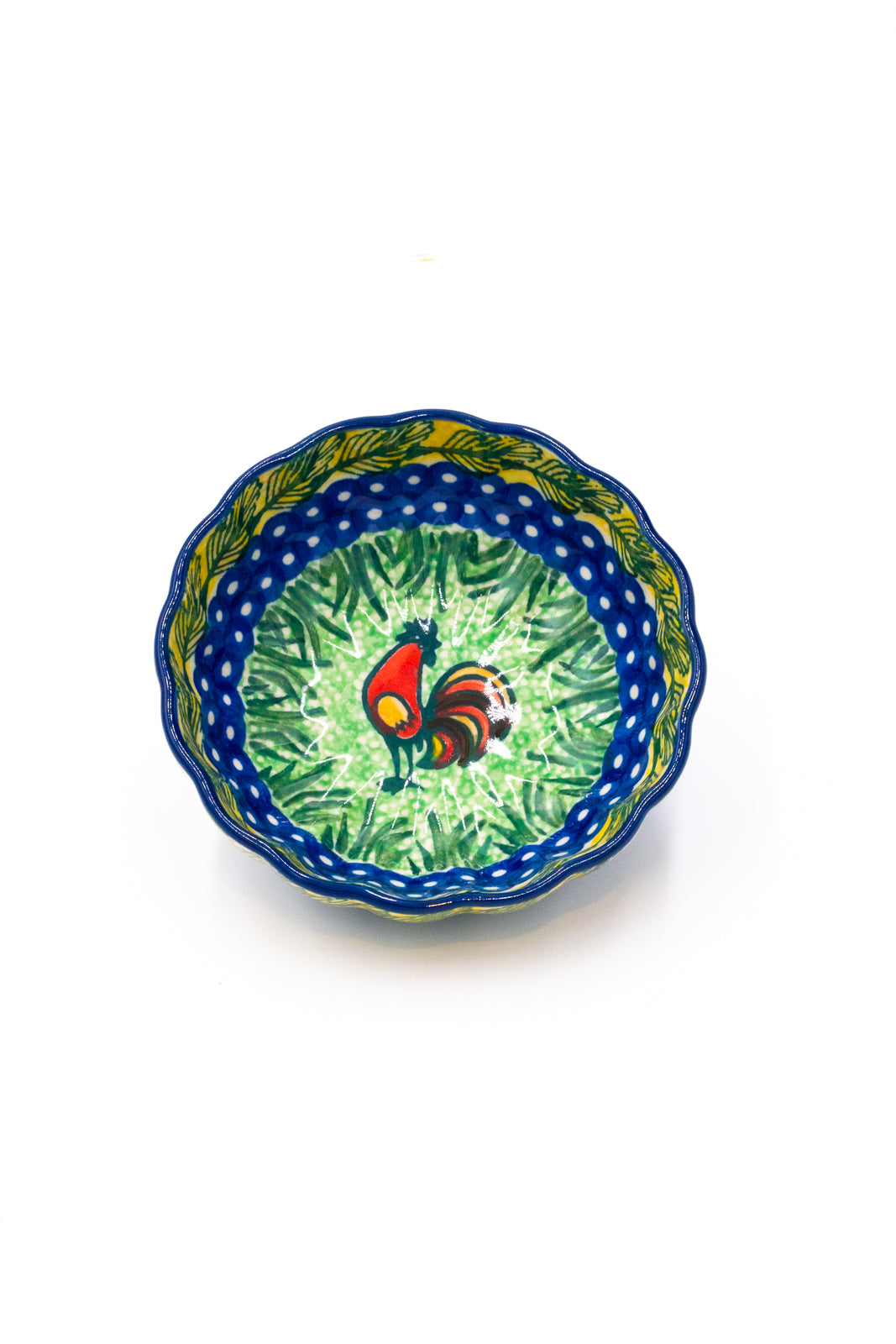 Polish Pottery Small  Scalloped Bowl