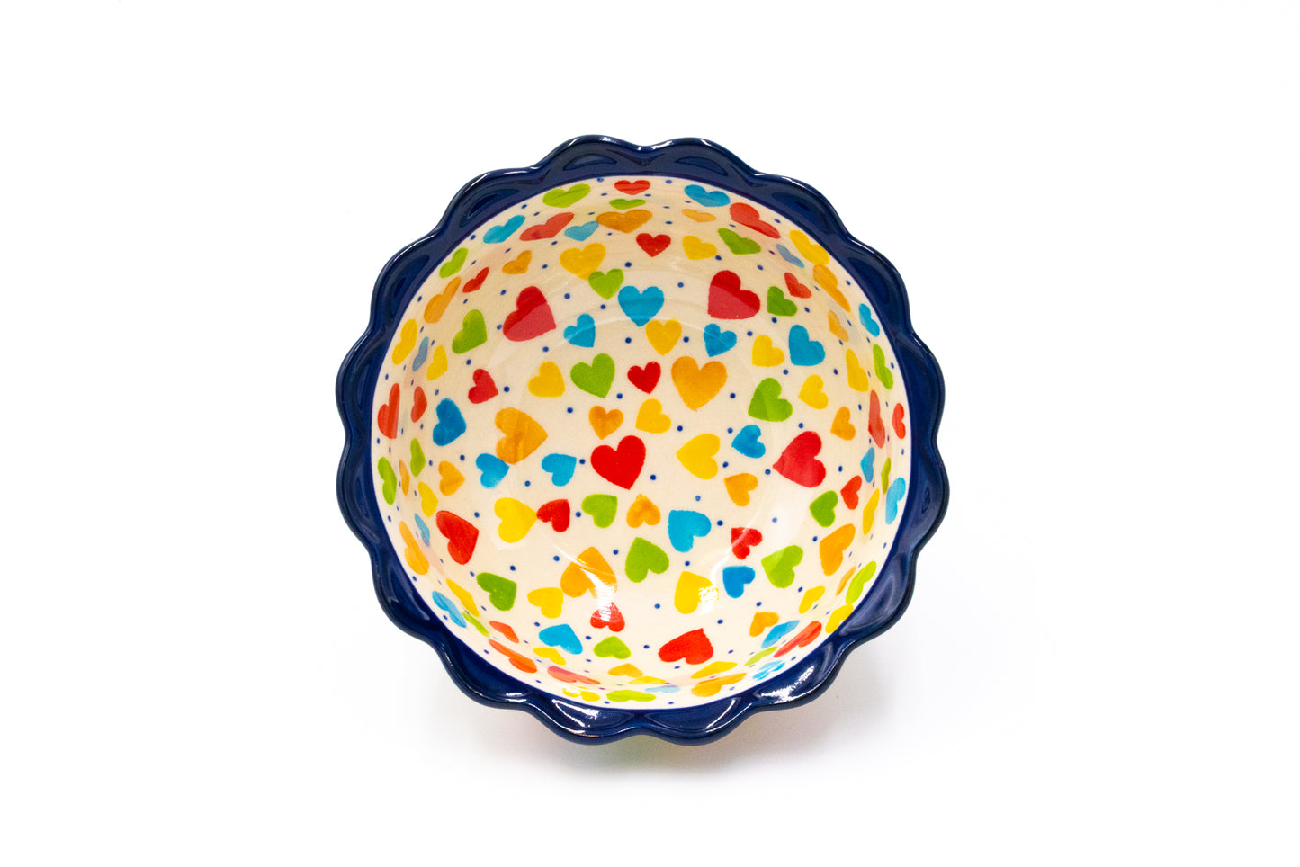 Polish Pottery Small Ruffled Bowl