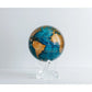 6" Gold Terrestrial & Dark Blue Ocean Globe