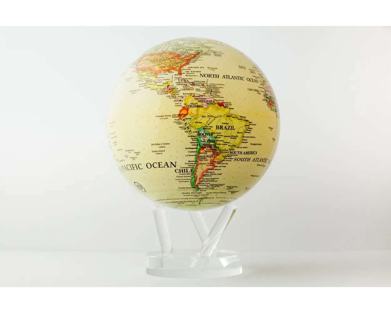 4.5" Yellow Political Map Glove