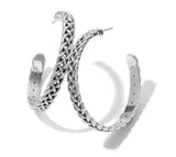 Interlok Braid Large Hoop Earrings