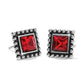 Brighton Square Red Mini Post Earrings