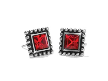 Brighton Square Red Mini Post Earrings