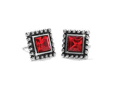 Brighton Square Red Mini Post Earrings