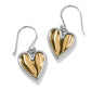 Cascade Heart Reversible French Wire Earrings
