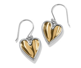 Cascade Heart Reversible French Wire Earrings