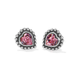 Brighton Shimmer Pink Heart Mini Post Earrings