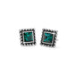 Brighton Sparkle Square Green Mini Post Earrings
