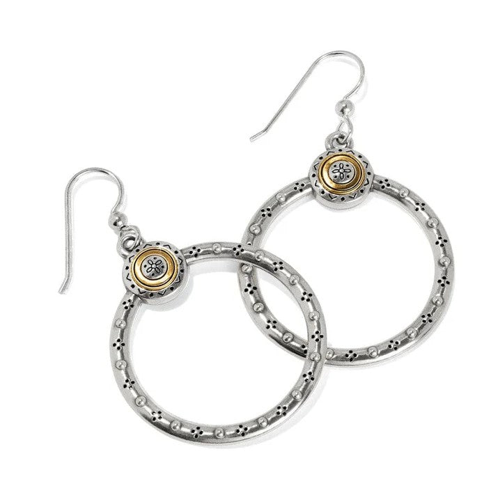 Mosaic Two Tone Franch Wire Earring