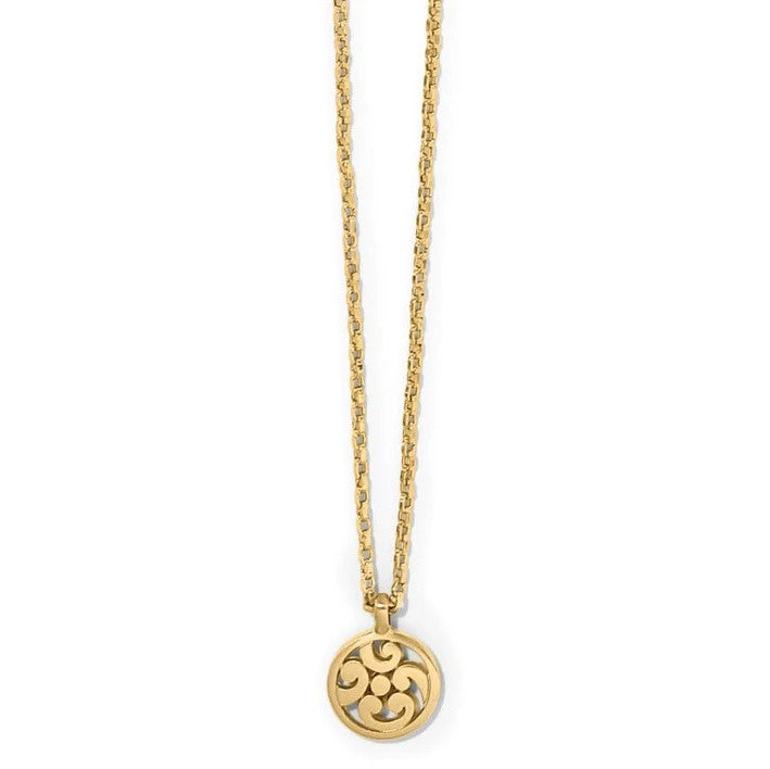Brighton Contempo Medallion Gold Petite Necklace