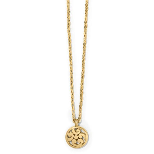 Brighton Contempo Medallion Gold Petite Necklace