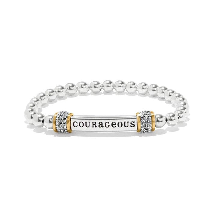 Meridian Courage Two Tone Stretch Bracelet