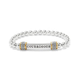 Meridian Courage Two Tone Stretch Bracelet