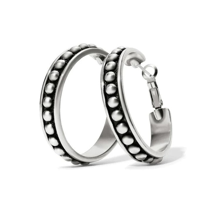 Pretty Tough Stud Large Leverback Hoop Earrings