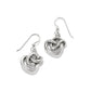 Interlok Curve Heart French Earrings