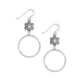 Brighton Metal Petal Hoop French Wire Earrings