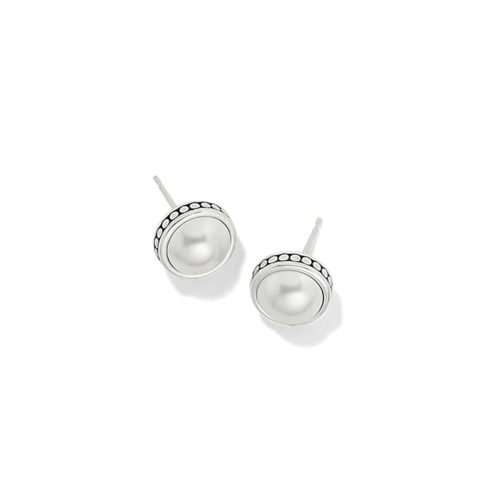 Pebble Dot Pearl Post Earrings