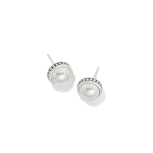 Pebble Dot Pearl Post Earrings