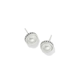 Pebble Dot Pearl Post Earrings