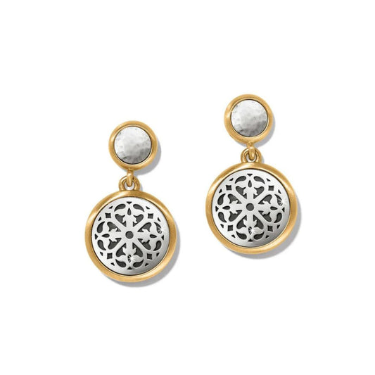 Ferrara Two Tone Luce Post Drop Earrings