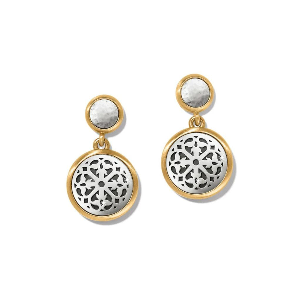 Ferrara Two Tone Luce Post Drop Earrings