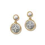 Ferrara Two Tone Luce Post Drop Earrings