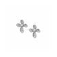 Brighton Enchanting Cross Silver Toned Post Earrings