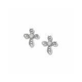 Brighton Enchanting Cross Silver Toned Post Earrings