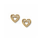 Enchanting Heart Gold Toned Post Earrings