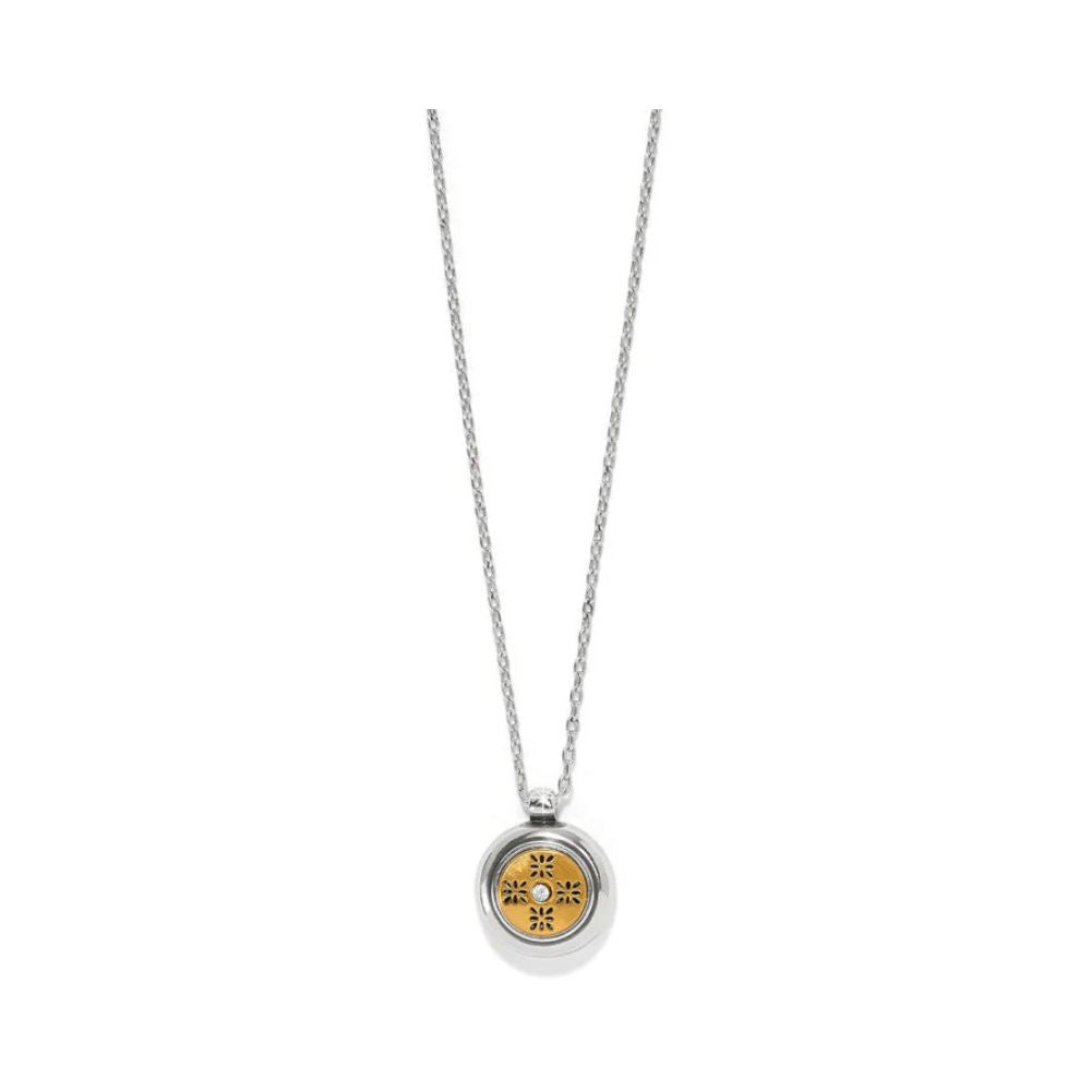 Mosaic Round Two Toned Mini Necklace