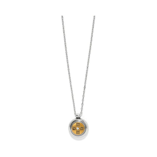 Mosaic Round Two Toned Mini Necklace