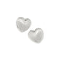 Trianon Heart Small Silver Toned Post Earrings