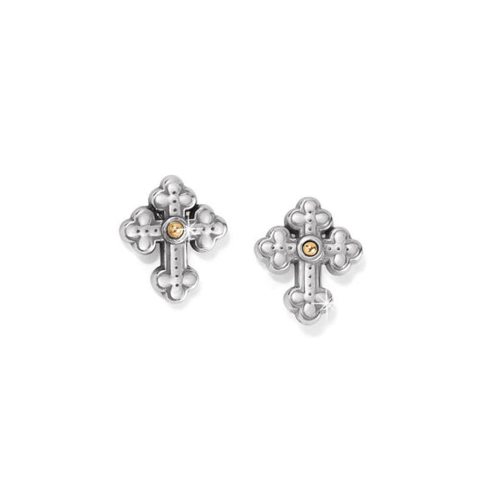 Luna Cross Mini Post Earrings